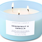 Grapefruit Vanilla Soy Candle 3-Wick
