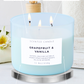 Grapefruit Vanilla Soy Candle 3-Wick