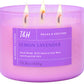 Lemon Lavender Scented Soy Candle 3-Wick