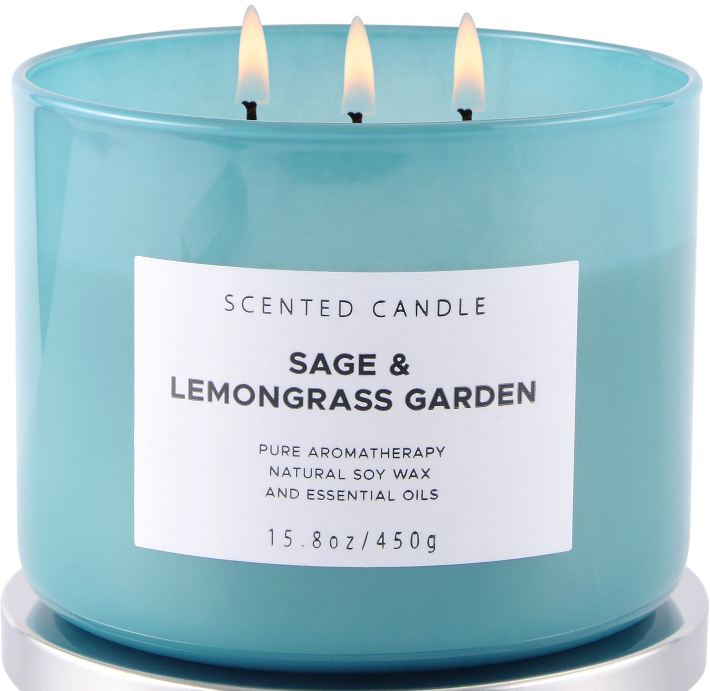 Light Up Sage & Lemongrass Botanical Gel Candle