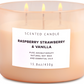 Raspberry Strawberry Vanilla Soy Candle 3-Wick