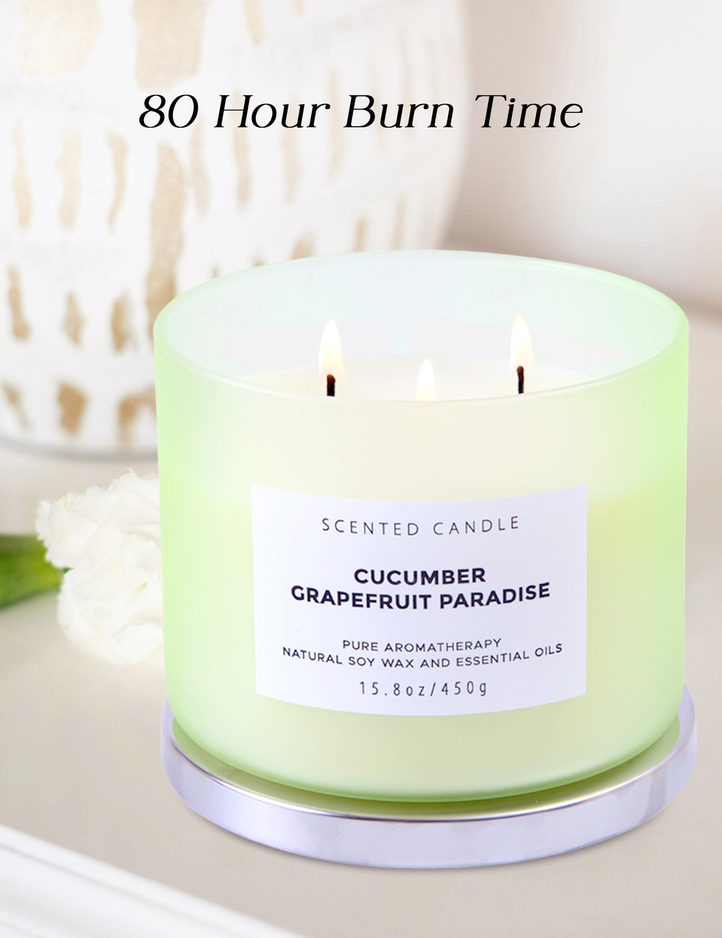 Cucumber Grapefruit Paradise Soy Candle 3-Wick