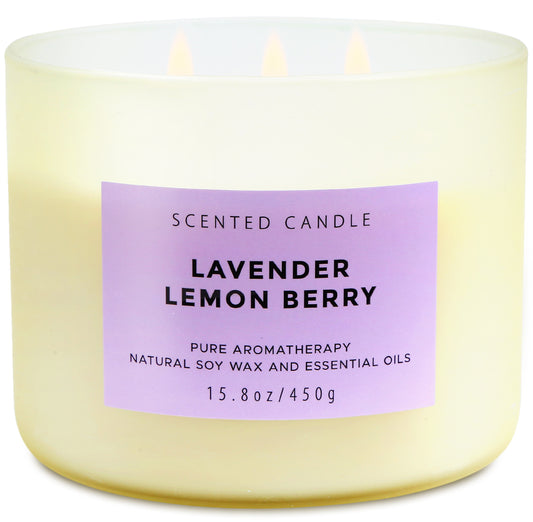 Lavender Lemon Berry Soy Candle 3-Wick
