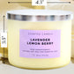 Lavender Lemon Berry Soy Candle 3-Wick