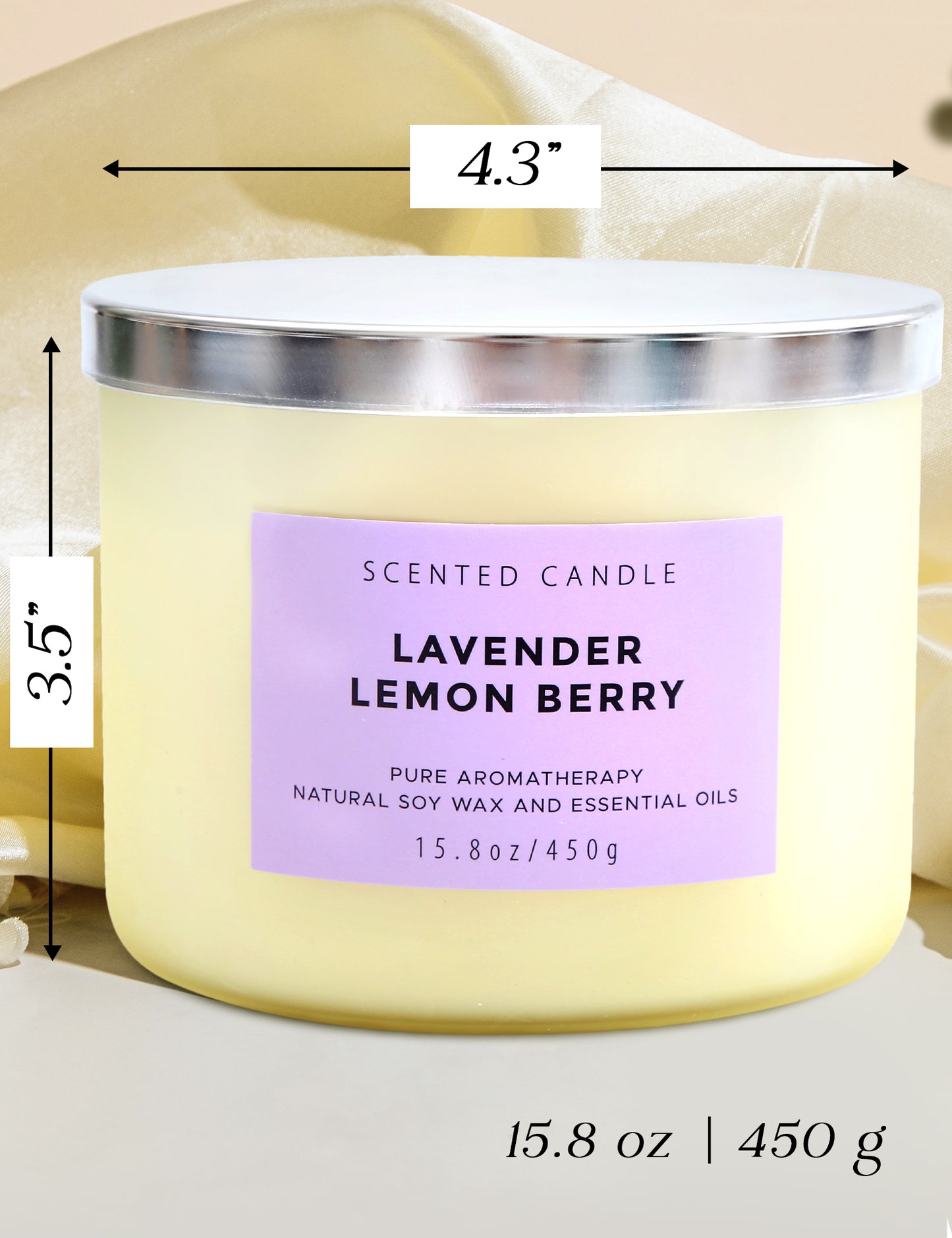 Lavender Lemon Berry Soy Candle 3-Wick