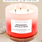 Raspberry Apple Citrus Scented Soy Candle 3-Wick