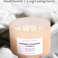 Raspberry Strawberry Vanilla Soy Candle 3-Wick