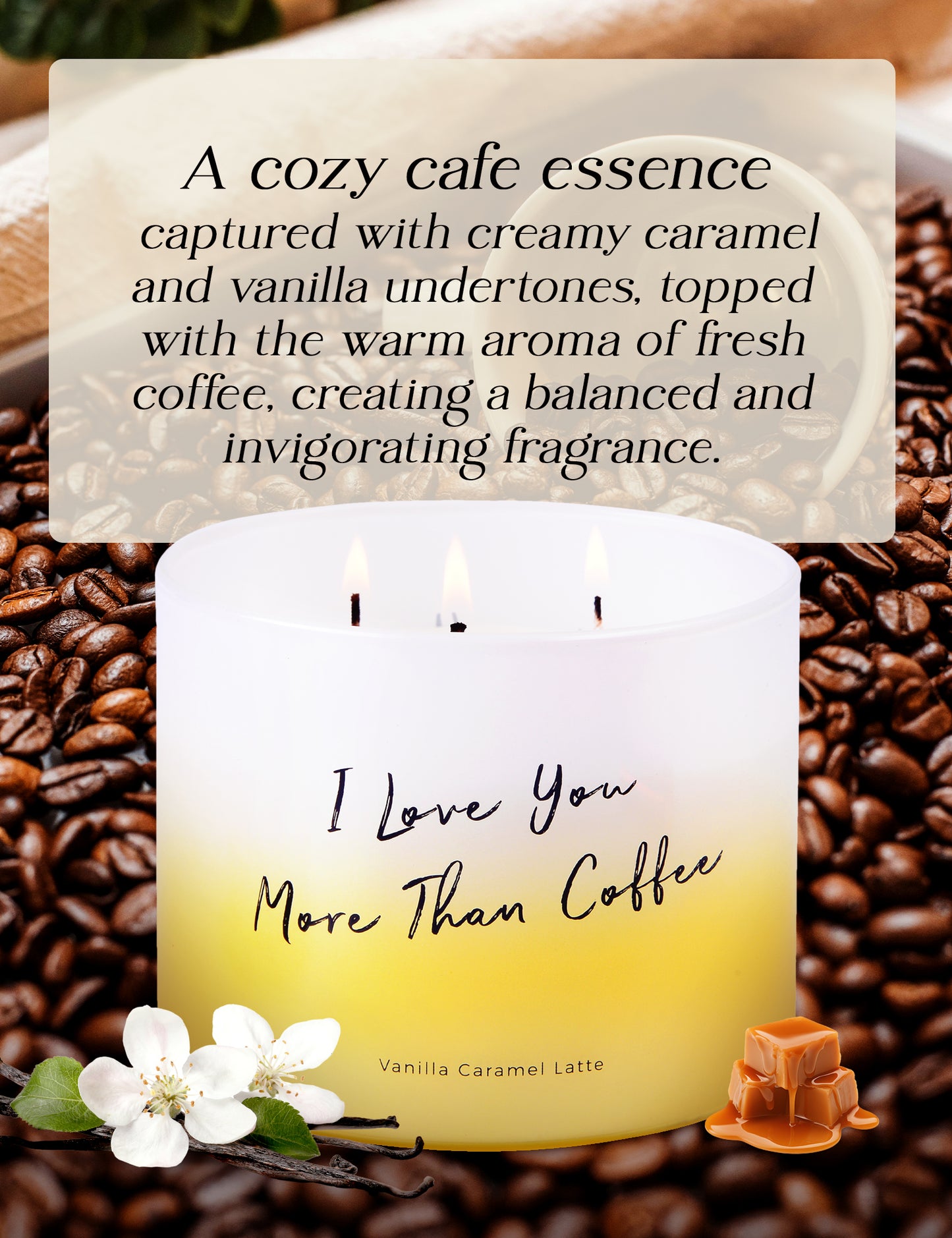 Vanilla Caramel Latte Soy Candle 3-Wick